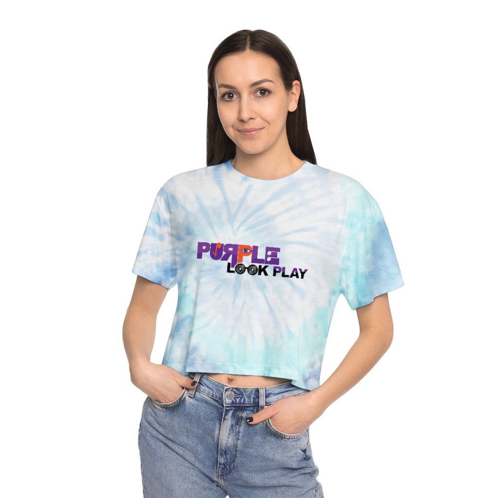 Purple Look Play Women's Tie-Dye Crop Tee