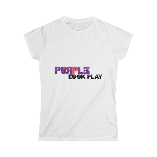 Purple Look Play Women's Softstyle Tee