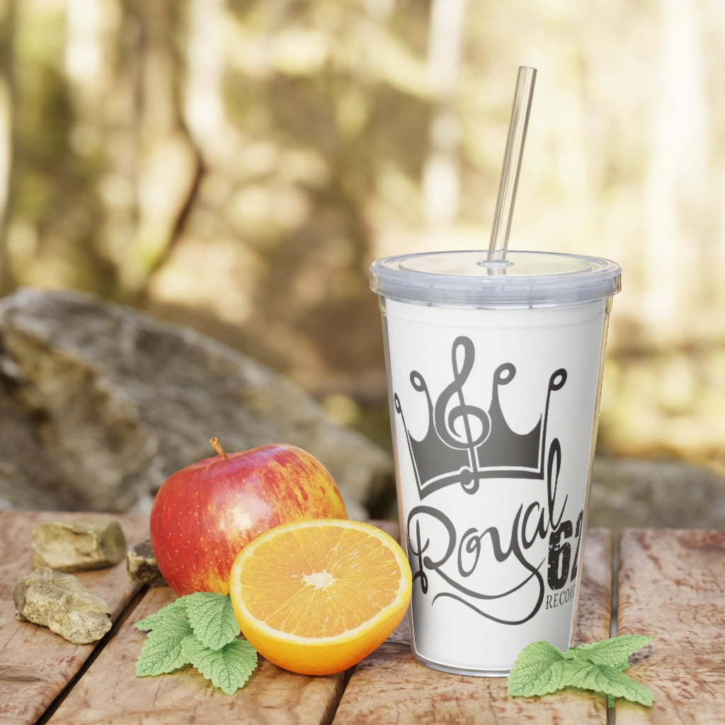 Royal 62 Records Plastic Tumbler with Straw