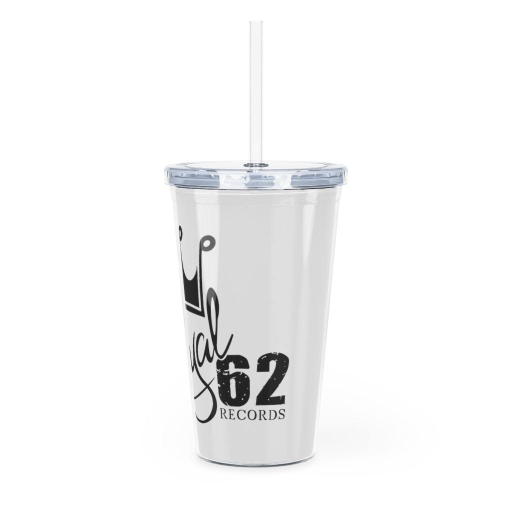 Royal 62 Records Plastic Tumbler with Straw